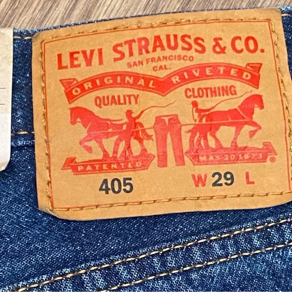 Levis 405 Standard Shorts Mens Size 29 Denim Cotton 10” Inseam - Picture 4 of 16